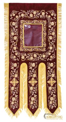 Λάβαρο Βελούδινο Χρυσοκέντητο Τριαντάφυλλο