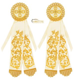 Κορδέλες Στολισμού Σχέδιο Σταυρός Λουλούδι