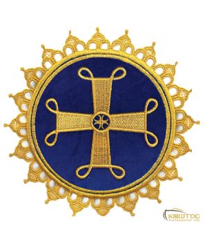 Ριπίδιο Χρυσοκέντητο Μπλε