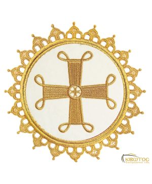 Ριπίδιο Χρυσοκέντητο Λευκό