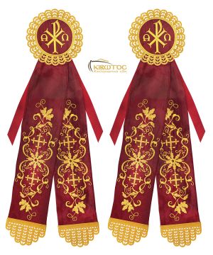 Κορδέλες Στολισμού Σχέδιο Σταυρός Λουλούδι