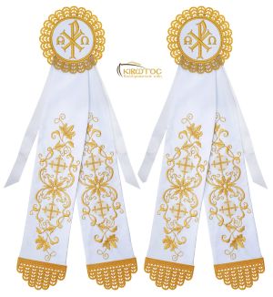 Κορδέλες Στολισμού Σχέδιο Σταυρός Λουλούδι