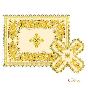 Κάλυμμα Αγίου Δισκοπότηρου Χρυσοκέντητα Άνθη