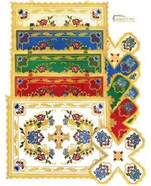 Κάλυμμα Αγίου Δισκοπότηρου και Αέρας Σετ Κεντητό