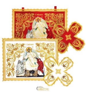 Κάλυμμα Αγίου Δισκοπότηρου Σατέν Ανάσταση