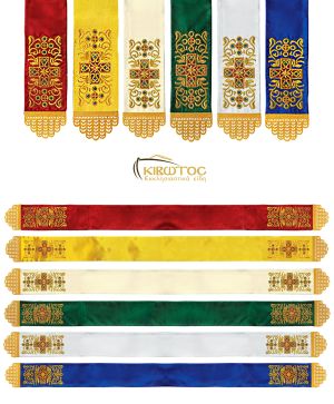 Κορδέλα Ευαγγελίου Κεντητή με Σταυρό