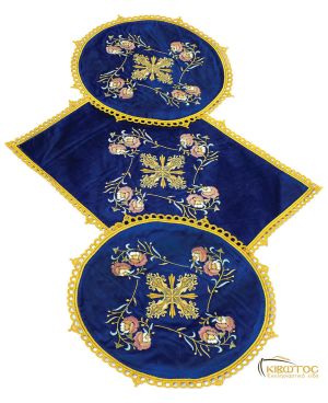 Βάση Δικεροτρίκερων Βελούδο Μπλε