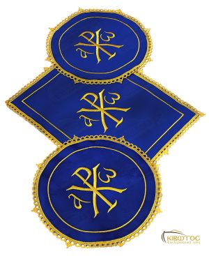 Βάση Δικεροτρίκερων Βελούδο Μπλε