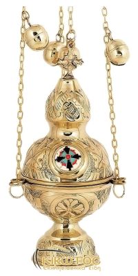 Θυμιατό Κρεμαστό Μικρό Μπρούτζινο με Σμάλτο