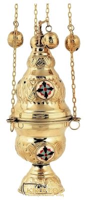 Θυμιατό Κρεμαστό Μπρούτζινο με Σμαλτάκι