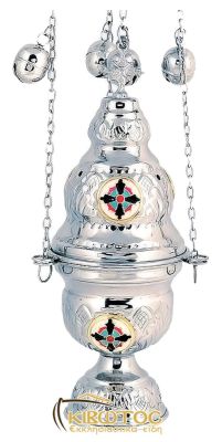 Θυμιατό Κρεμαστό Νικελωμένο με Σμαλτάκι