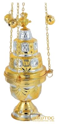 Θυμιατό Κρεμαστό Δίχρωμο Επίχρυσο