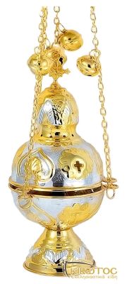 Θυμιατό Κρεμαστό Δίχρωμο Επίχρυσο