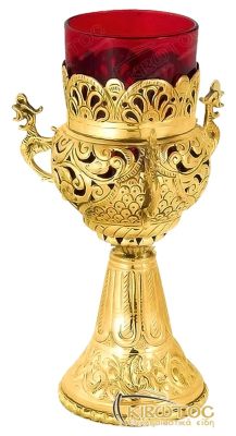 Ακοίμητο Καντήλι Αγίας Τράπεζας Επίχρυσο