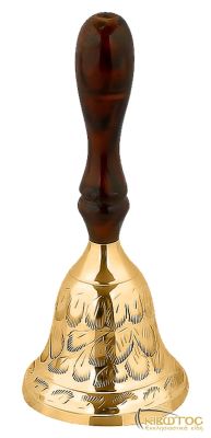 Κουδουνάκι Μπρούτζινο με Ξύλινη Λαβή