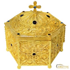 Λειψανοθήκη Κουτί Συρματερή Επίχρυση