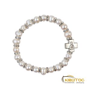 Βραχιόλι Μαργαριτάρια με Σταυρό