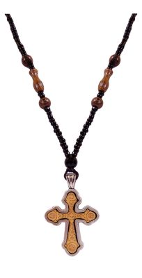 Ξύλινος Σταυρός με μέταλλο