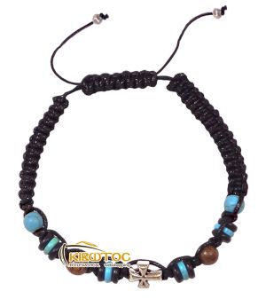 Βραχιόλι με Σταυρό Μεταλλικό και Χάντρες