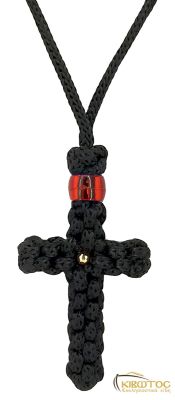 Κομποσχοίνι Σταυρός Λαιμού Γίγας με Κόκκινη Χάντρα