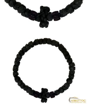 Κομποσχοίνι Χονδρό Κερωμένο με Μαύρη Χάντρα