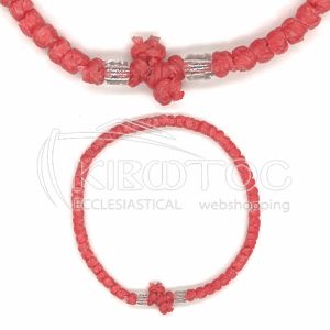 Κομποσχοίνι για το Χέρι Ροζ με Λευκή Διάφανη Χάντρα