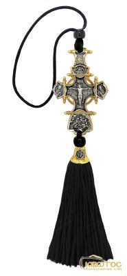 Φυλαχτό Αυτοκινήτου Επιχρυσωμένο Χριστός και Παναγία