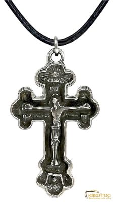 Φυλαχτό Λαιμού Σταυρός με Εσταυρωμένο Επάργυρο