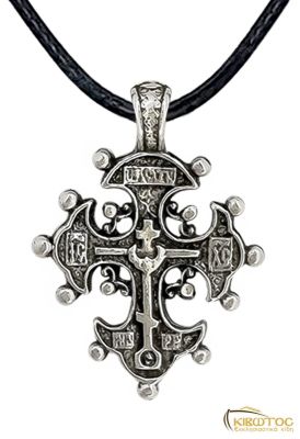 Φυλαχτό Λαιμού Σταυρός με Ακτίνες Επάργυρο