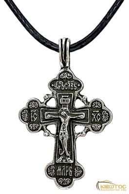 Φυλαχτό Λαιμού Εσταυρωμένος και Χριστόγραμμα Επάργυρο