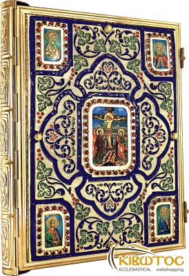 Ευαγγέλιο Σχέδιο Καρδιά με Σμάλτο Μπλε