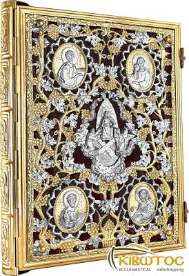 Ευαγγέλιο Δίχρωμο Σχέδιο Άμπελος με Βελούδο