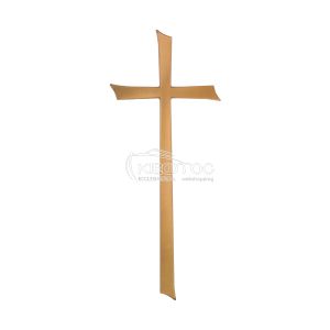 Σταυρός για Μνήμα Αλουμινίου Χρυσός Λεία Επιφάνεια