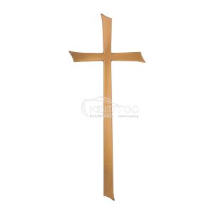 Σταυρός για Μνήμα Αλουμινίου Χρυσός Λείος Γίγας