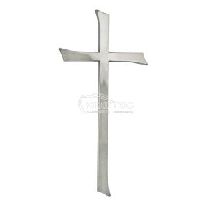 Σταυρός για Μνήμα Αλουμινίου Ασημί Λείος Γίγας