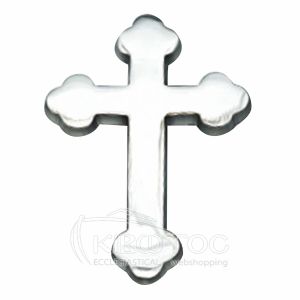 Σταυρός για Μνήμα Μπρούτζινος Ασημί Λείος