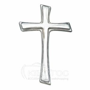 Σταυρός για Μνήμα Μπρούτζινος Ασημί Λείος Οικονομικός