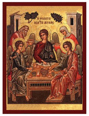 Εικόνα Η Φιλοξενία του Αβραάμ Βυζαντινή