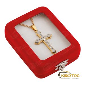 Σταυρός Ανδρικός Ατσάλι Χρυσό & Ασημί