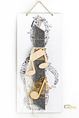 Λαμπάδα Μουσικές Νότες με Δώρο Διακοσμητικό Τοίχου