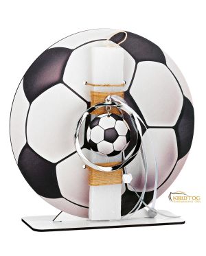 Λαμπάδα με Δώρο Ξύλινο Επιτραπέζιο Μπάλα Ασπρόμαυρη