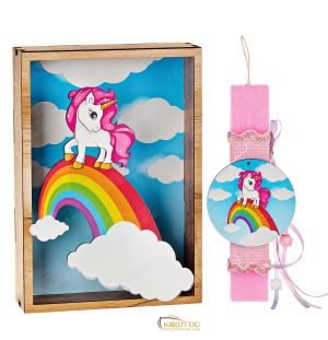 Λαμπάδα με Δώρο Κάδρο Το Πόνυ των Χρωμάτων