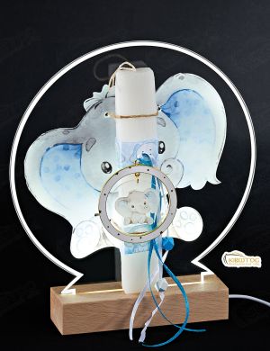 Λαμπάδα με Δώρο LED Φωτιζόμενο Ελεφαντάκι