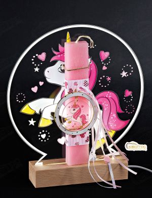 Λαμπάδα με Δώρο LED Φωτιζόμενο Πόνυ