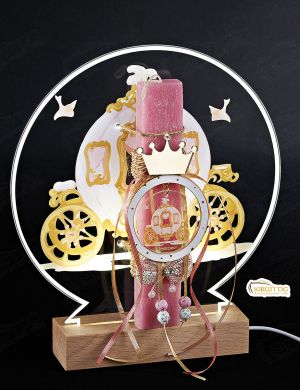 Λαμπάδα με Δώρο LED Φωτιζόμενο Παραμυθένια Άμαξα