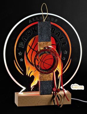 Λαμπάδα με Δώρο LED Φωτιζόμενο Μπάλα Μπάσκετ