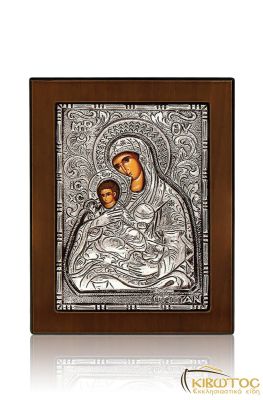 Εικόνα Ασημένια Παναγία Γλυκασμός των Αγγέλων 10x8cm