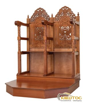 Στασίδι Ψαλτών Δύο Θέσεις με Βάθρο 698