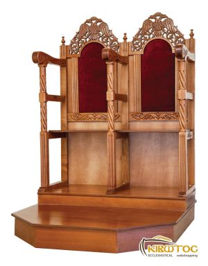 Στασίδι Ψαλτών Δύο Θέσεις με Βάθρο 700