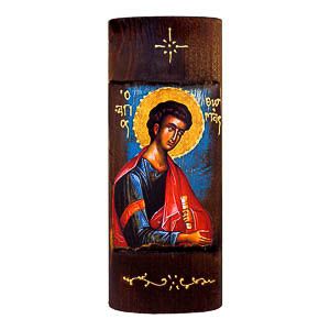 εικόνα άγιος Θωμάς εκκλησιαστικά είδη Ξύλινη Χειροποίητη Χρυσή Γραφή 23,5x9,5

